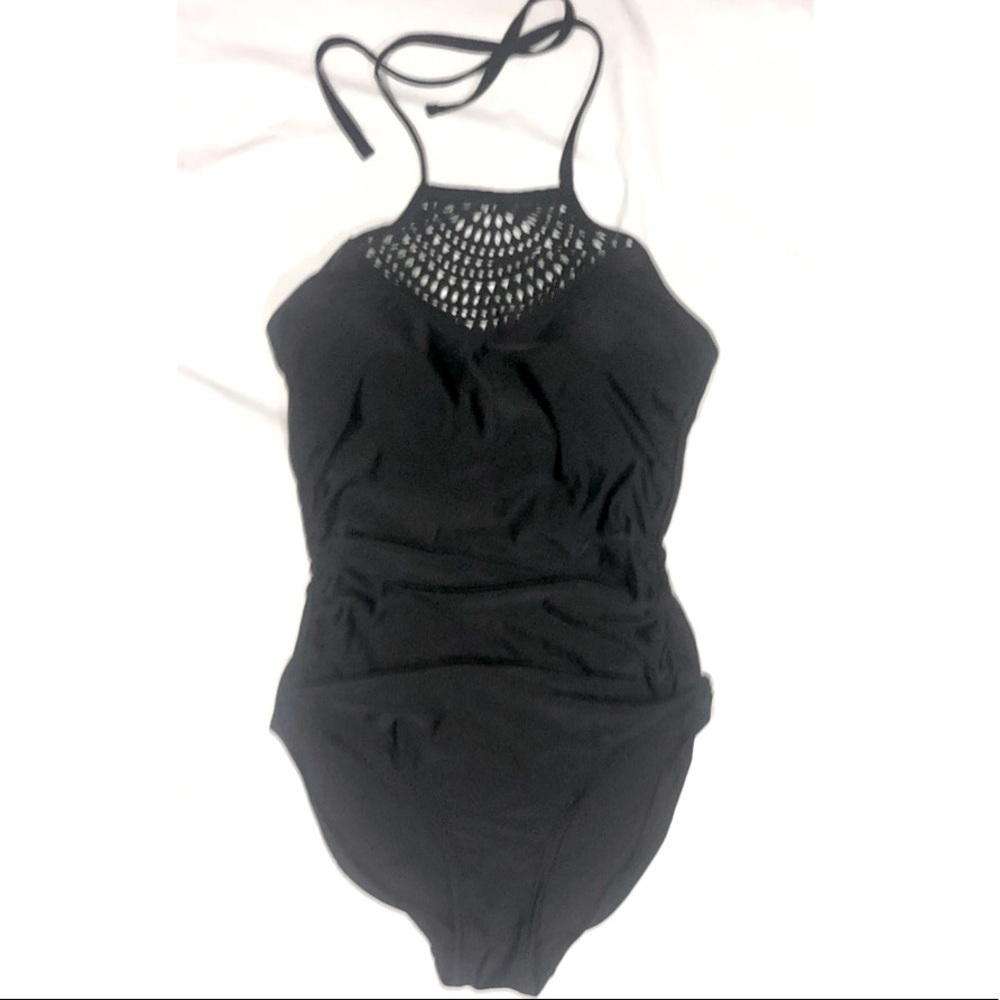 Merona One Piece Black Swimsuit Small